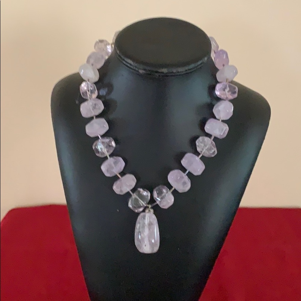 Purple crystal necklace